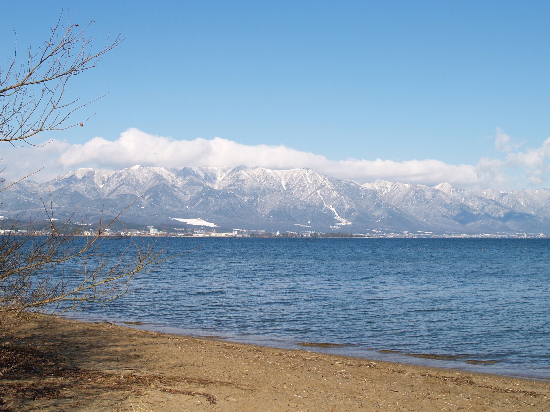 日本の風景 冬の琵琶湖 壁紙19x1440 壁紙館