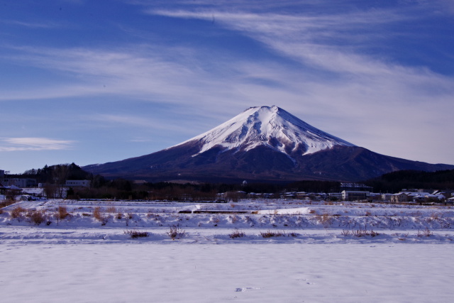 白銀の富士山