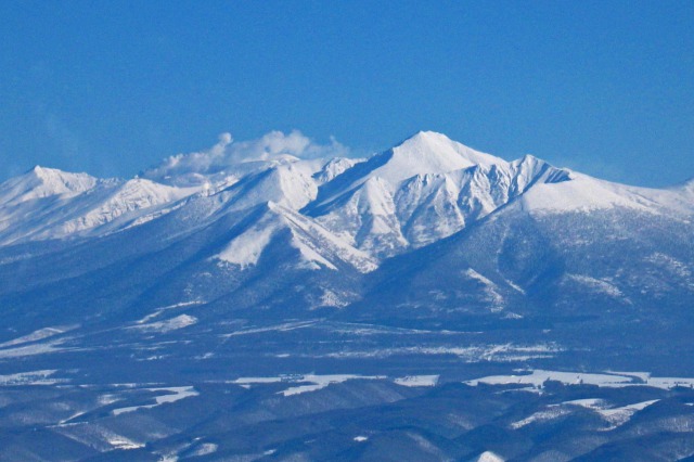 噴煙の十勝岳