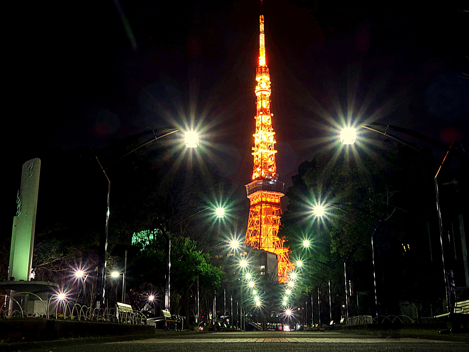 夜景 花火 イルミ 東京タワー 壁紙19x1440 壁紙館