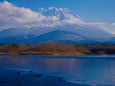 子抱き富士 精進湖からの富士山