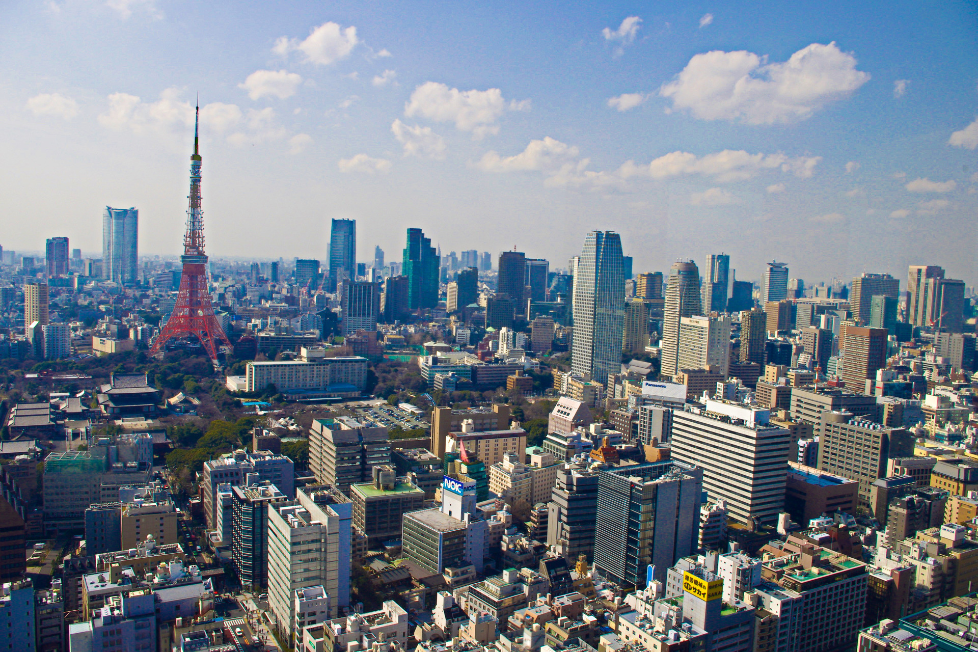 都市 街 室内 東京タワーと高層ビル群 壁紙19x1280 壁紙館
