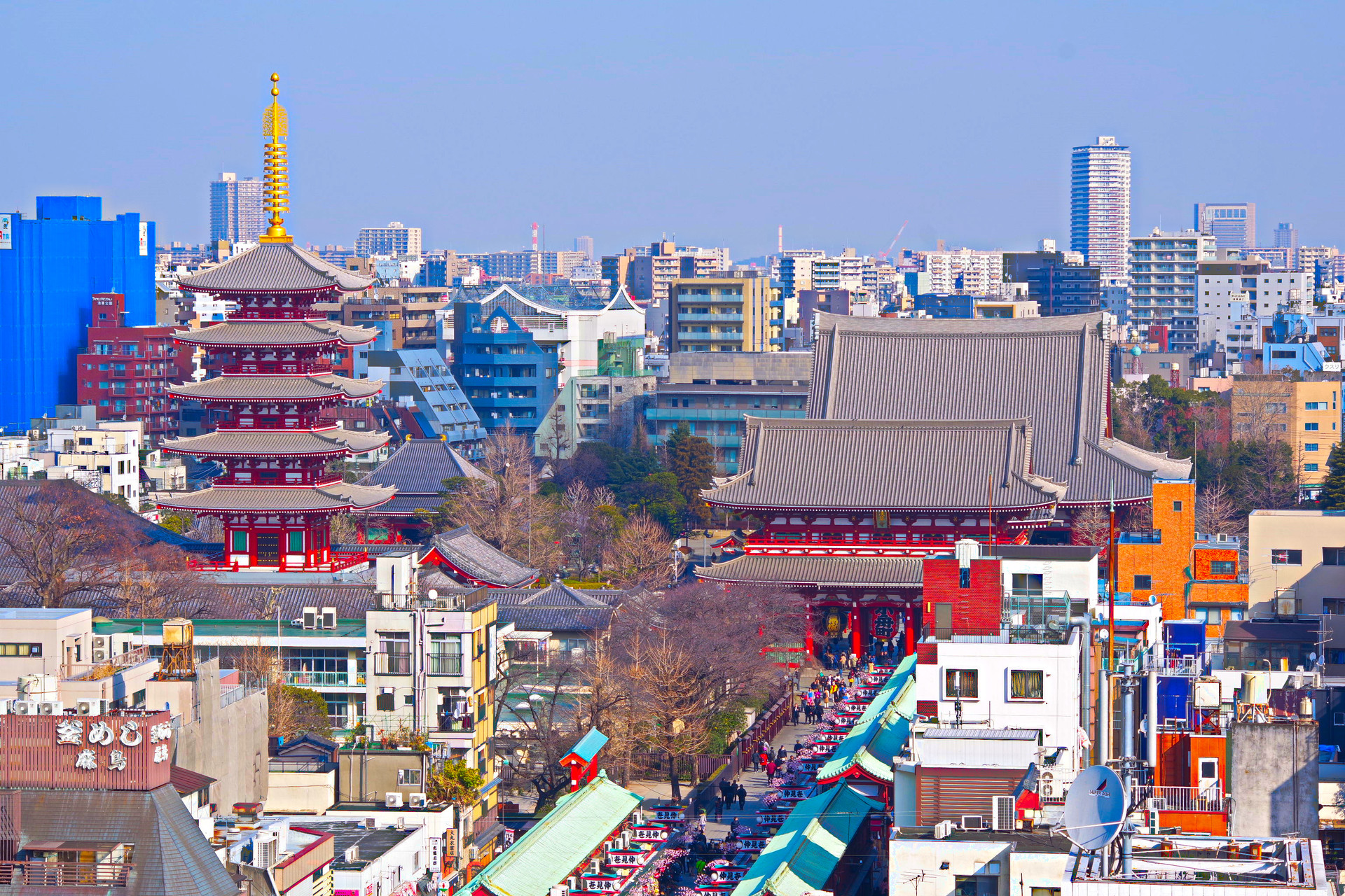 都市 街 室内 浅草寺と浅草の街並み 壁紙19x1280 壁紙館