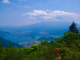 新道峠から 富士山と河口湖