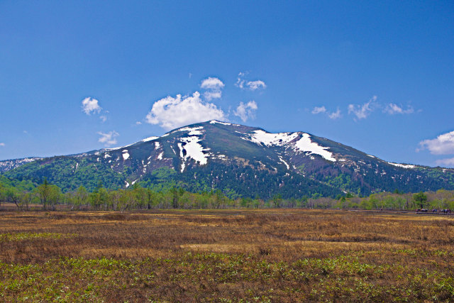 春の尾瀬・ 残雪の至仏山