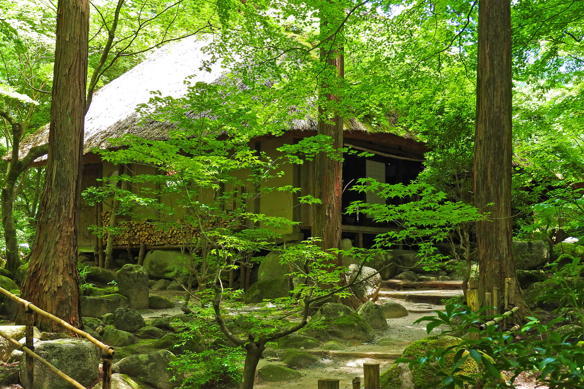 日本の風景 古民家の庭 壁紙1920x1280 壁紙館