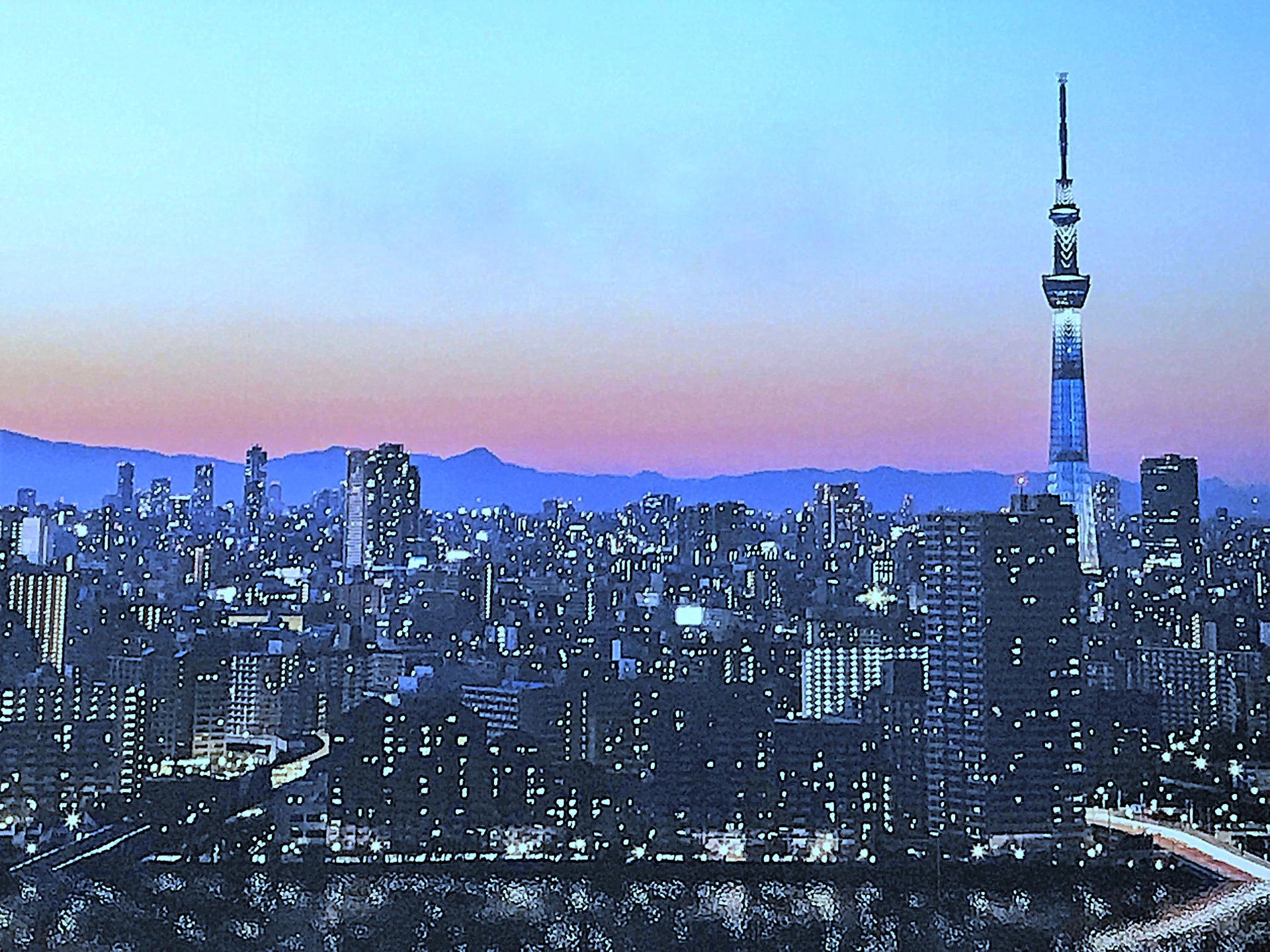 朝焼け 夕焼け スカイツリーの夕景 壁紙19x1440 壁紙館