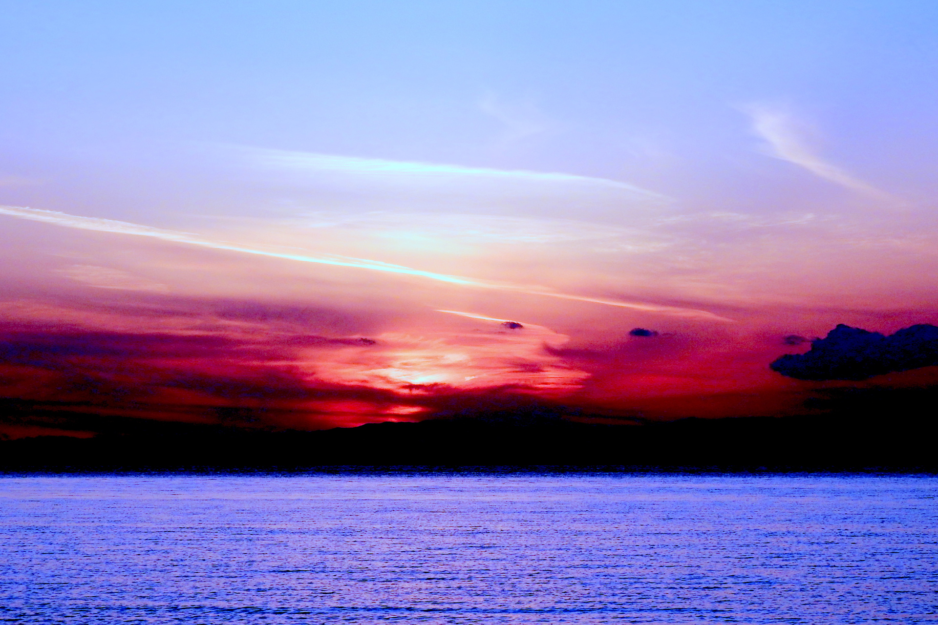 朝焼け 夕焼け 湘南の海の落日 壁紙19x1280 壁紙館