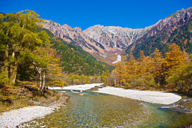 秋晴れの上高地