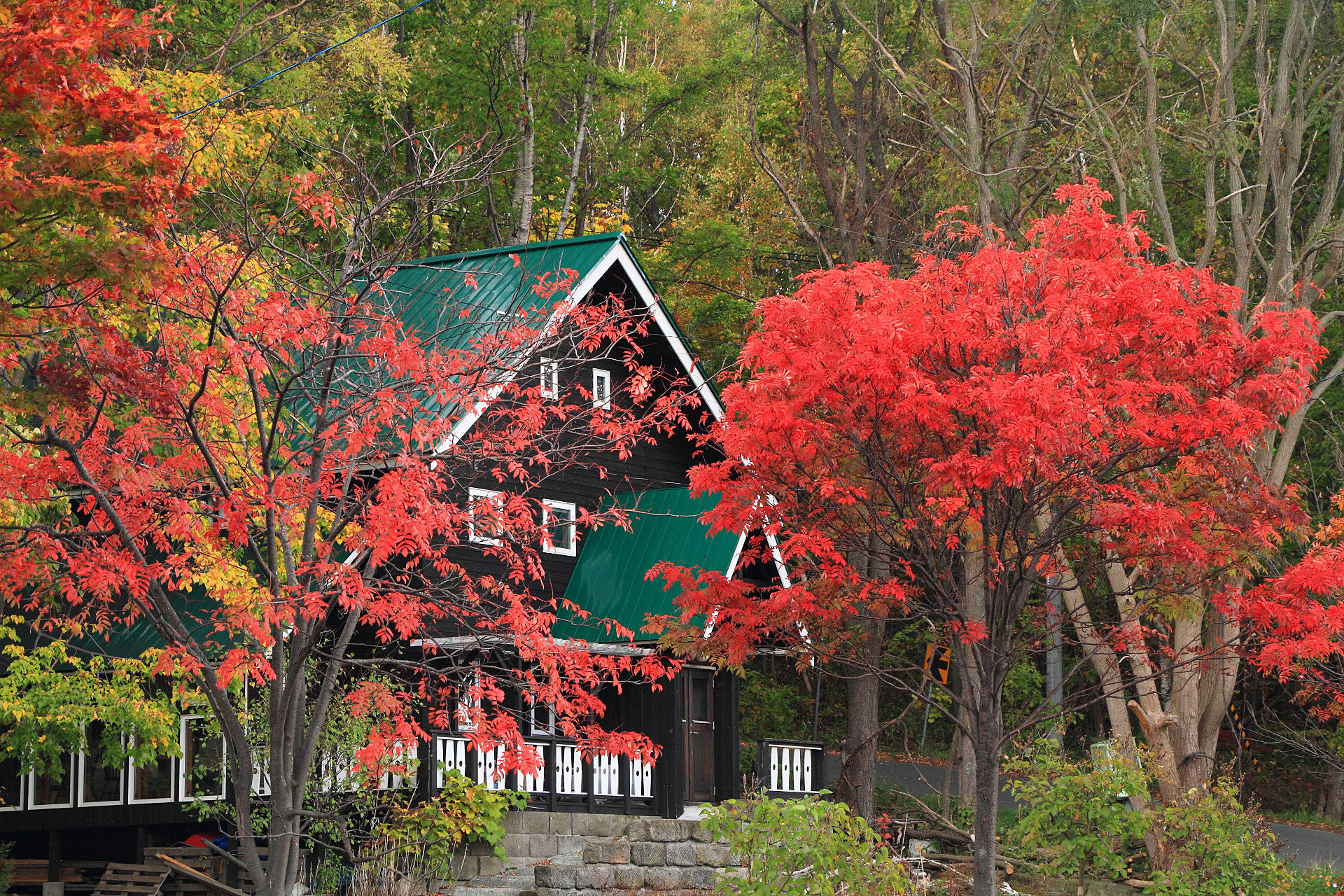 日本の風景 お洒落な紅葉風景 壁紙1920x1280 壁紙館