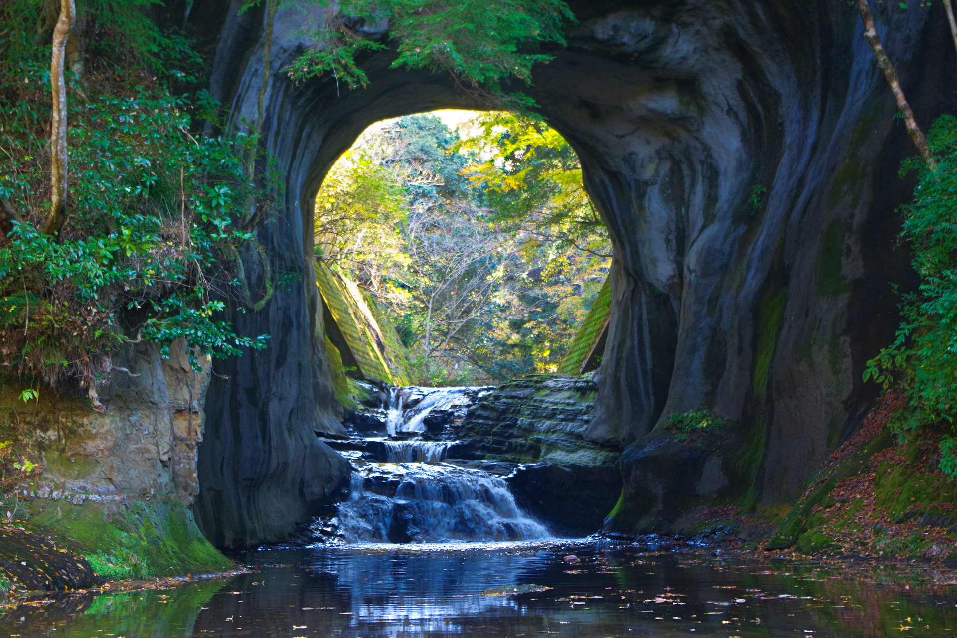 日本の風景 濃溝の滝 壁紙19x1280 壁紙館