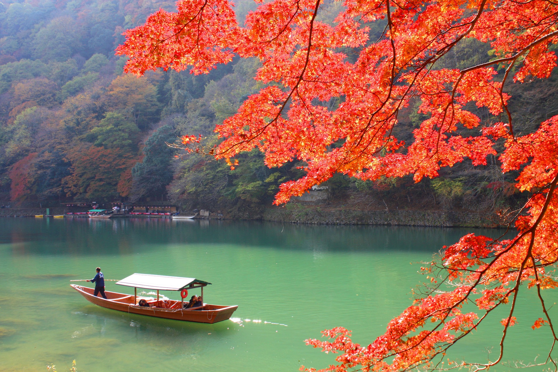 日本の風景 嵐山紅葉 壁紙19x1280 壁紙館
