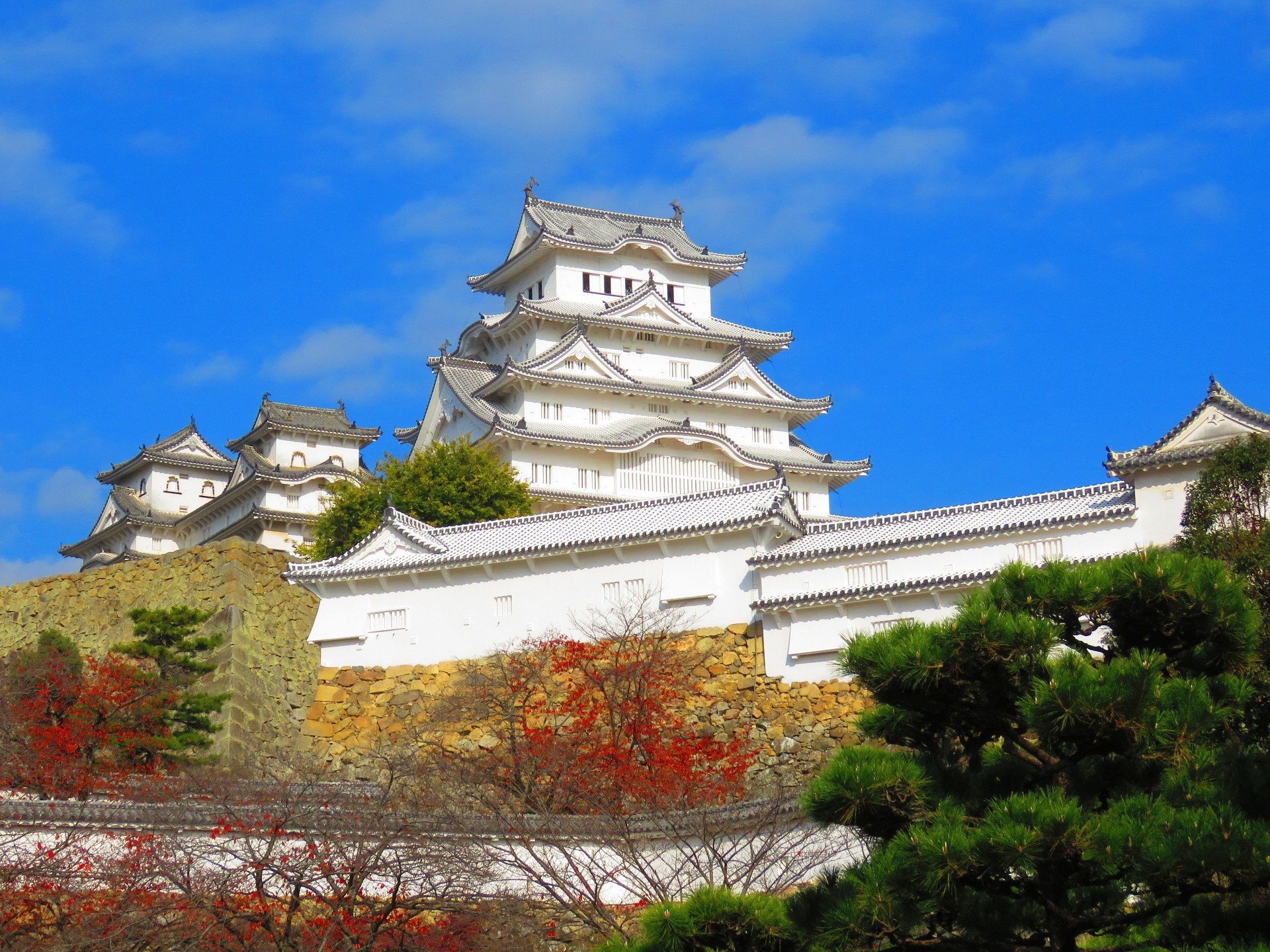 日本の風景 初冬の姫路城 壁紙19x1440 壁紙館