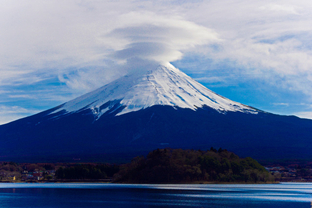河口湖からの富士山