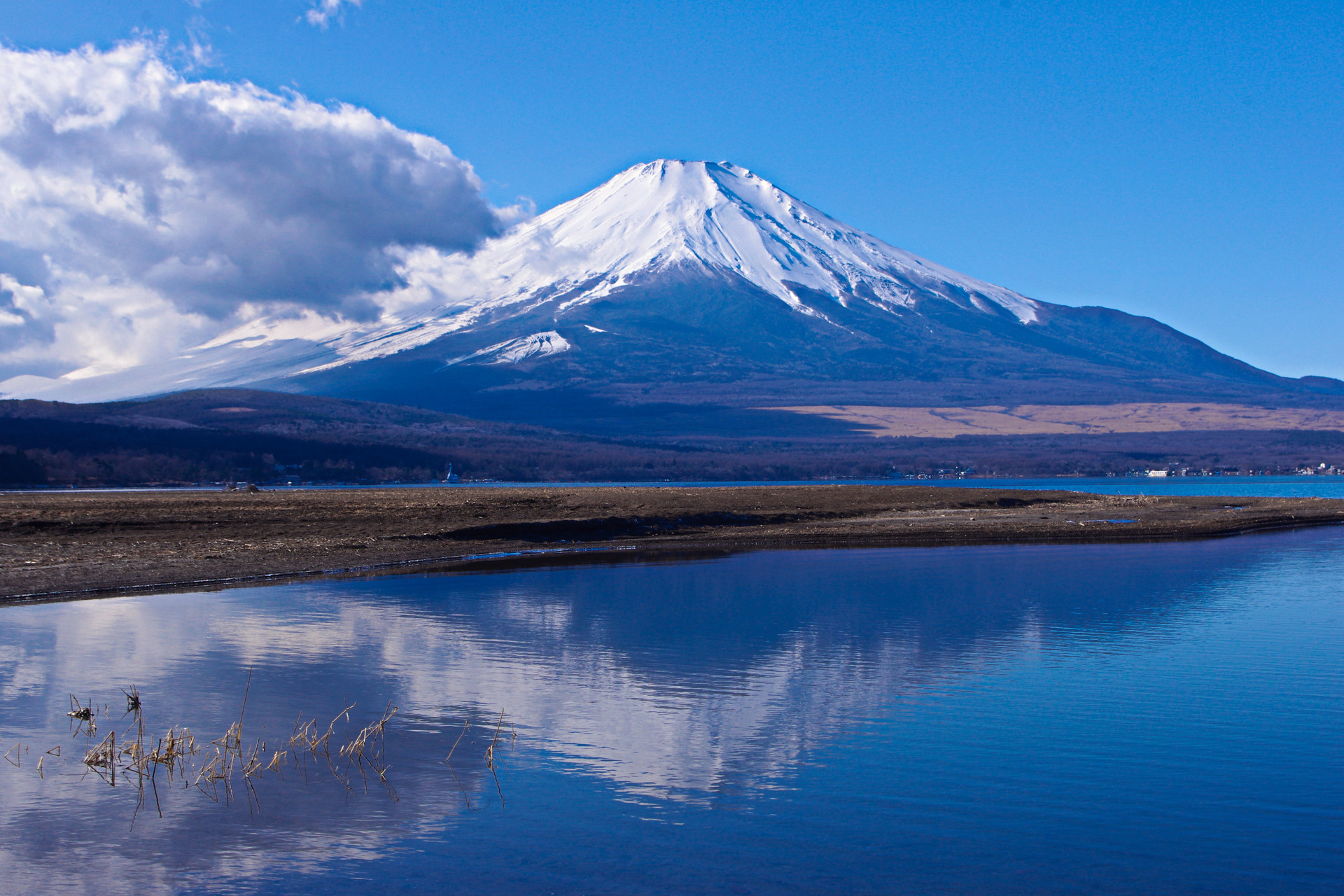 日本の風景 山中湖からの富士山 壁紙19x1280 壁紙館
