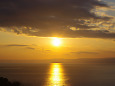 江の島から見る夕陽