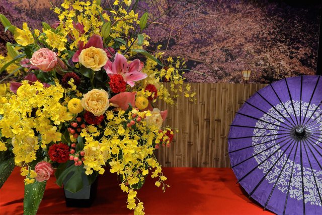 花と和傘
