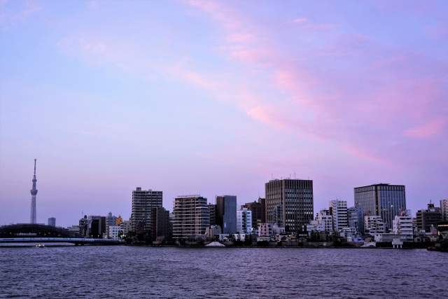 隅田川の夕景