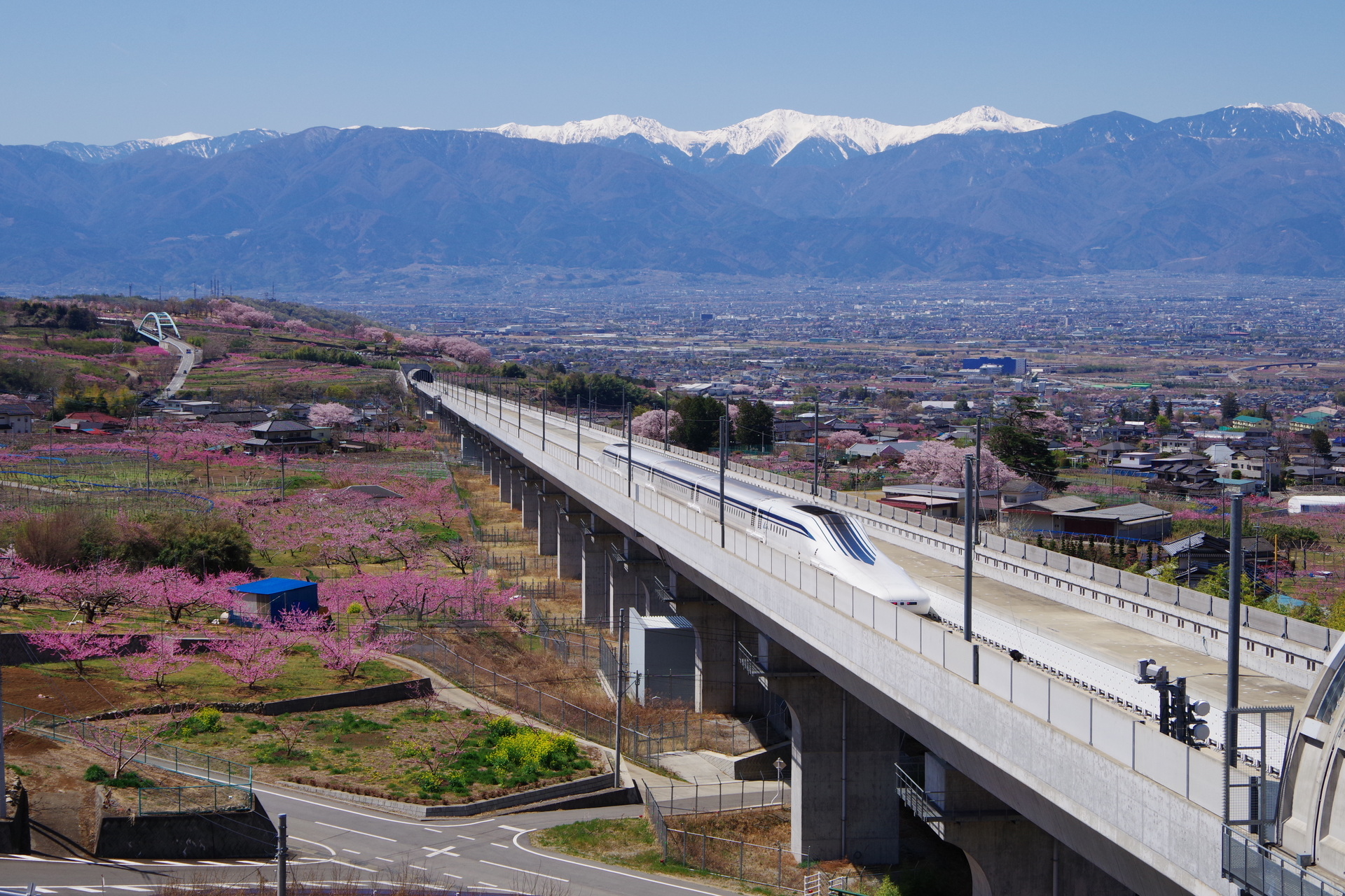 日本の風景 南アルプスとリニアモーターカー 壁紙19x1280 壁紙館