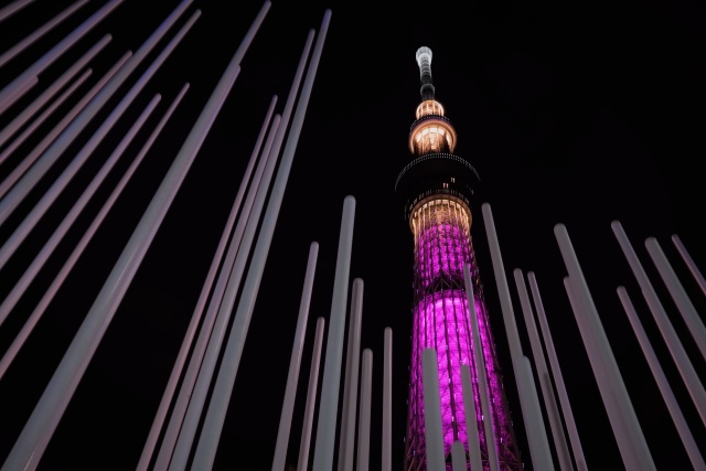 スカイツリー特別色ライトアップ
