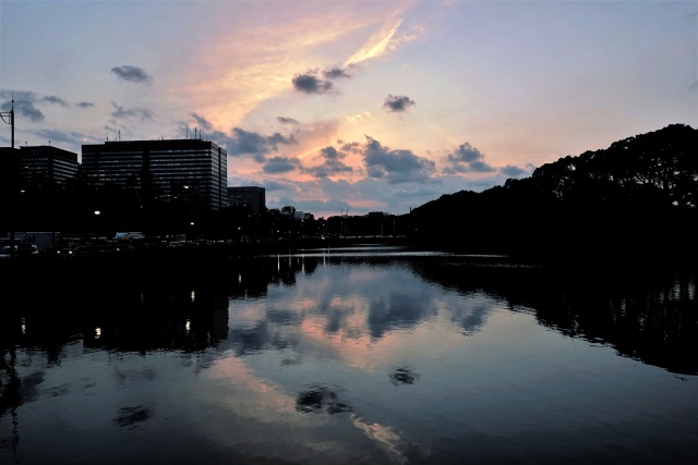 日比谷濠の夕景