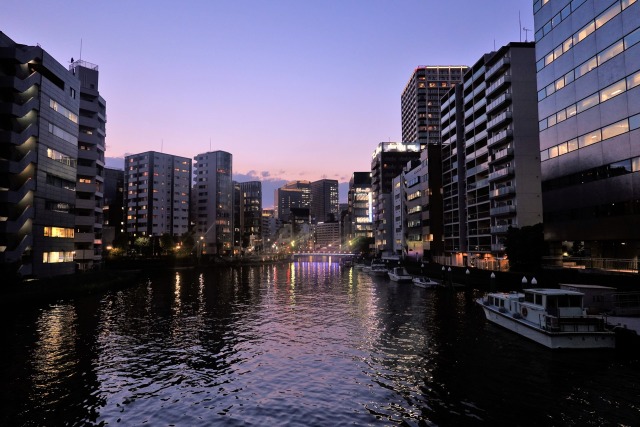 八丁堀の夕景