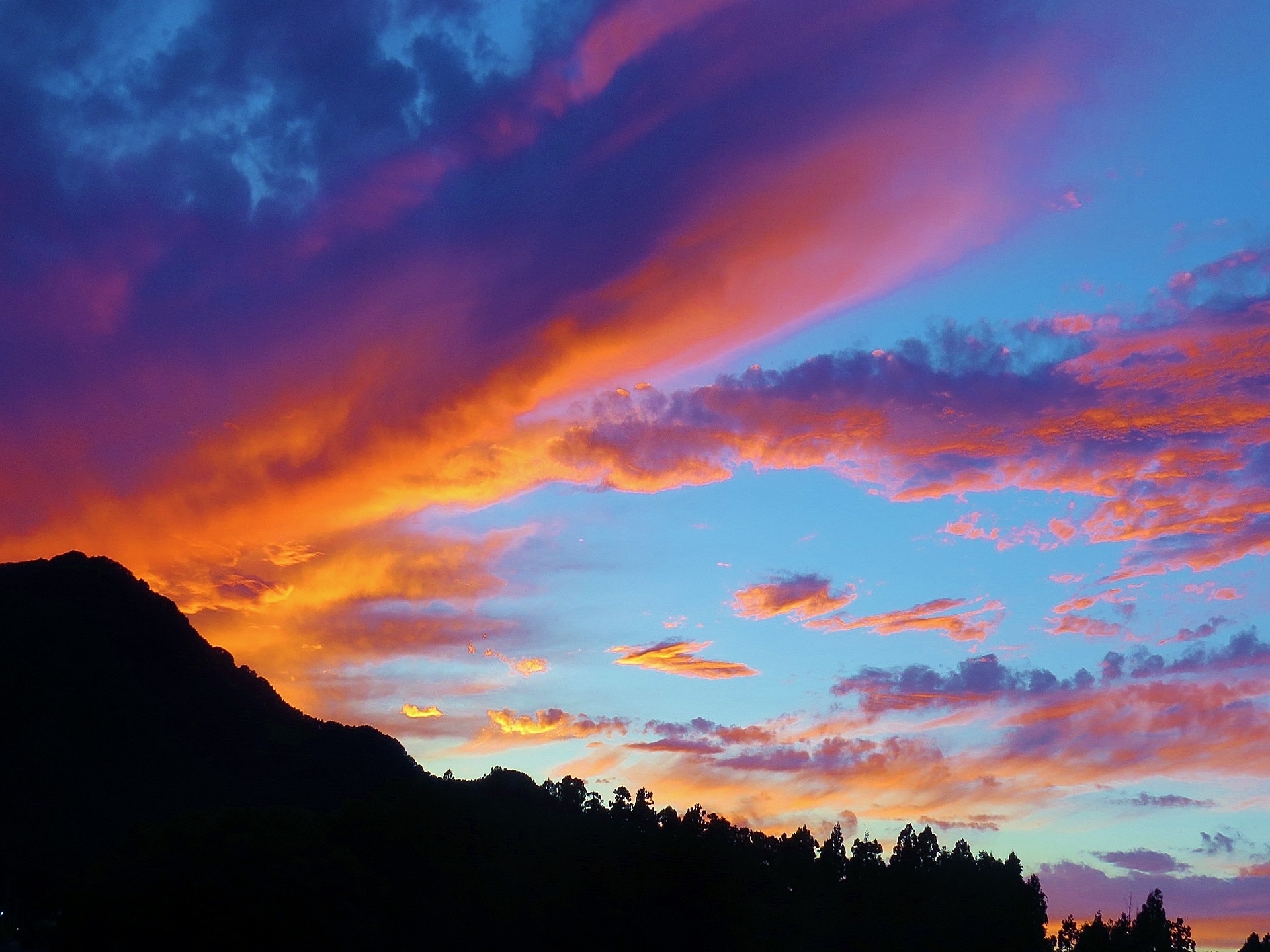 朝焼け 夕焼け 角田山夕焼け 壁紙19x1440 壁紙館