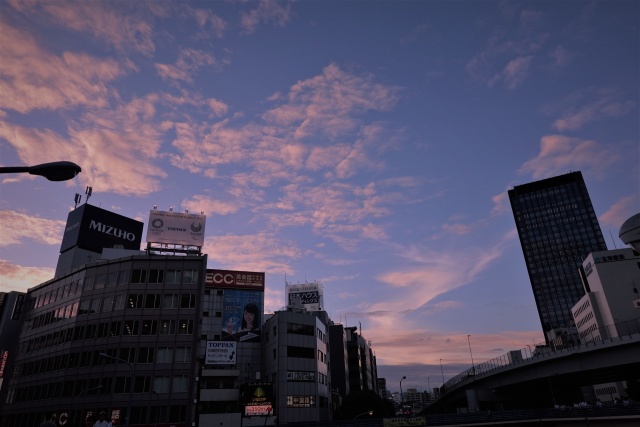 神楽坂の夕景
