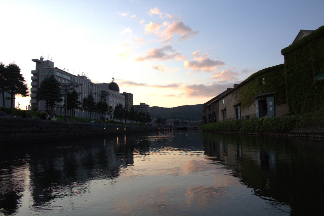 小樽運河の夕景