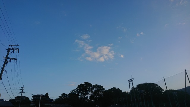 夕方に魅せる信州の雲