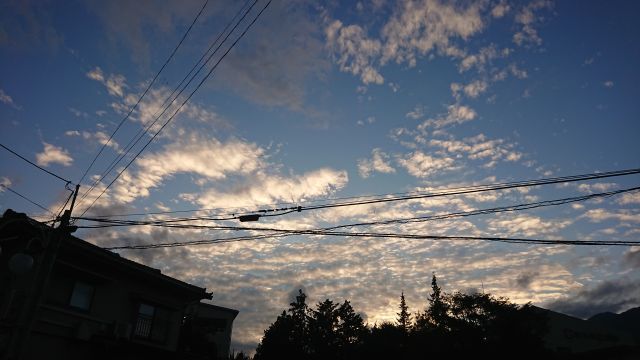 初秋の信州夕焼け