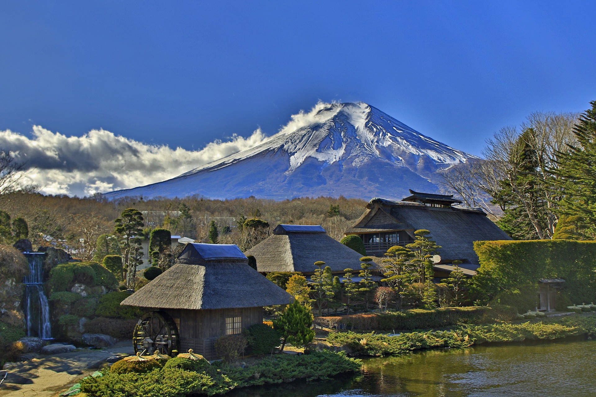 日本の風景「初冬の富士山」壁紙1920x1280 - 壁紙館