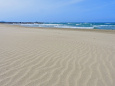 早春の海 砂浜の風紋