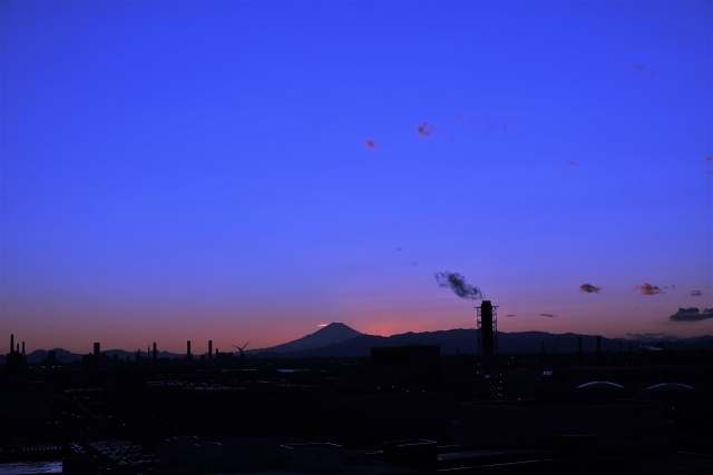 富士山の夕景