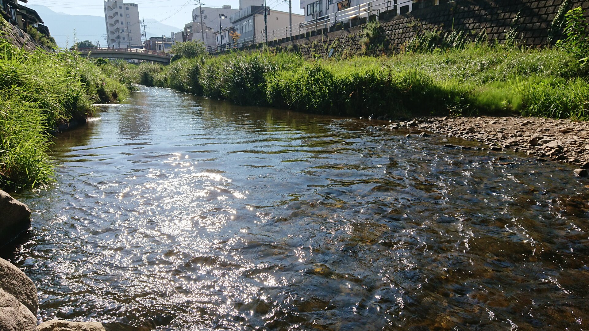 日本の風景 松本女鳥羽川の初秋 壁紙19x1080 壁紙館