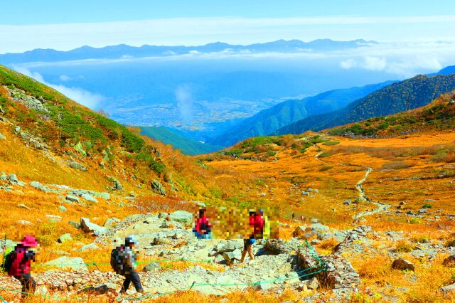 千畳敷カールから南アルプス