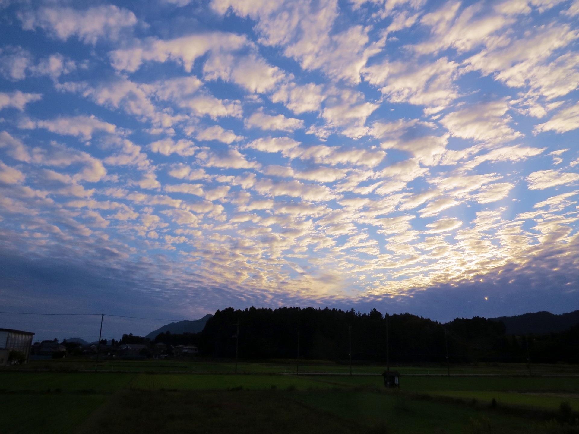 朝焼け 夕焼け ひつじ雲1 壁紙19x1440 壁紙館