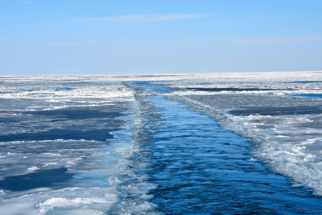 流氷源の航跡