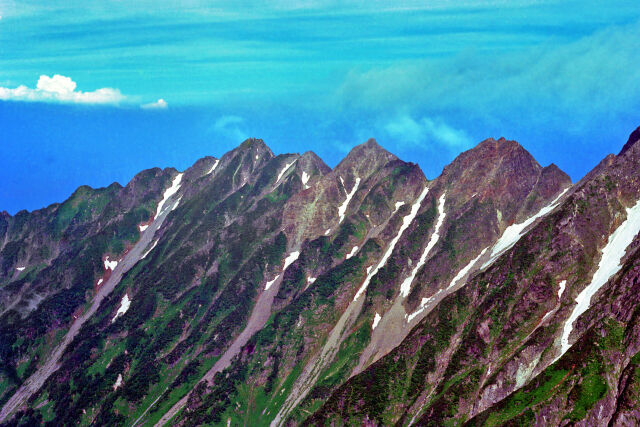 前穂高岳からの西穂高岳～1975年