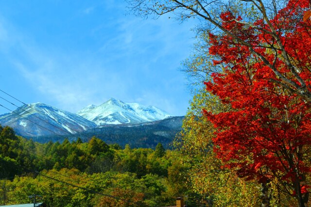 北アルプス初冠雪