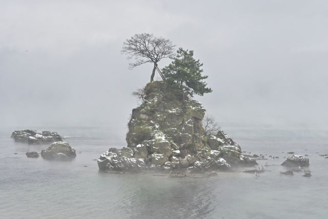 けあらしの雨晴海岸