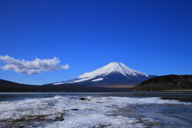真冬の山中湖