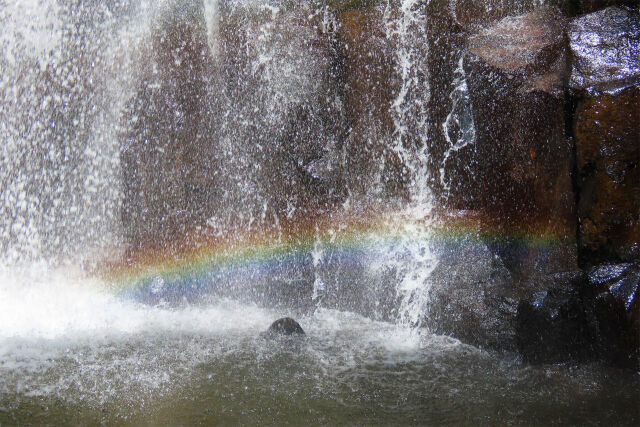 渓谷の夏 26 滝壺に架かる虹