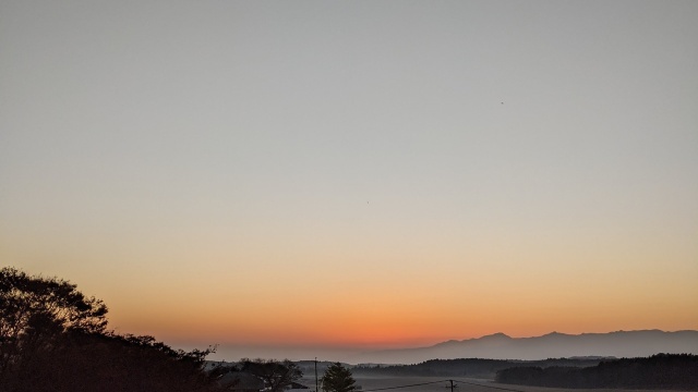 東阿蘇の朝焼け