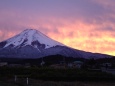 夕焼けと富士山