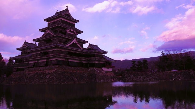 新春の松本城