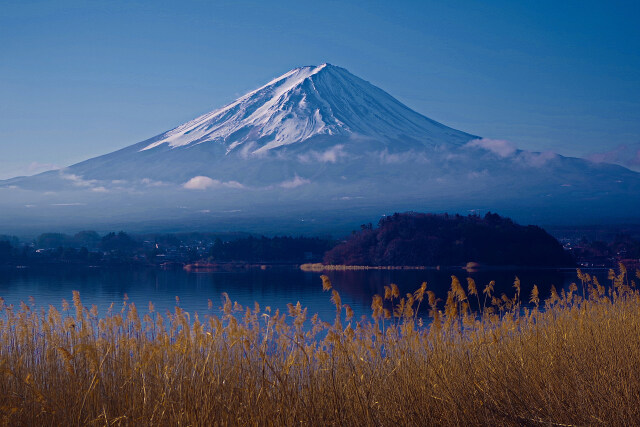 河口湖からの富士山