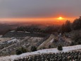 雪上がりの夕日