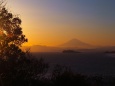 逗子から望む富士山の夕景