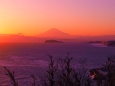 逗子から望む富士山の夕景